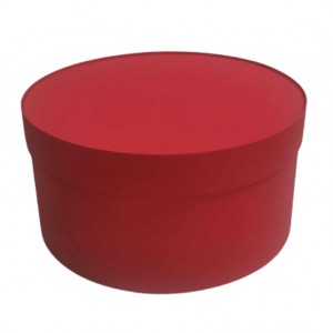 Каширана Кръгла Кутия - Червена