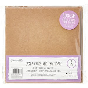 Dovecraft DCBS196 Square Card - Kraft