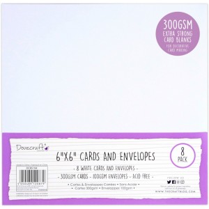 Dovecraft DCBS194 Square Card - White