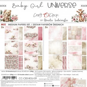 Craft O'Clock CC-C83-BGU-09 8'x8' - Baby Girl Universe