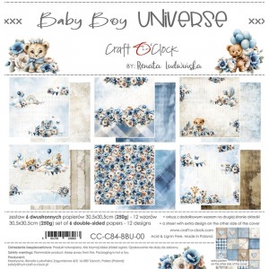 Craft O'Clock CC-C84-BBU-00 12'x12' - Baby Boy Universe