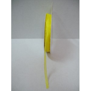 Жълта панделка органза - 3мм