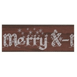 Текстилна панделка - Merry X-mas - 25 - 523