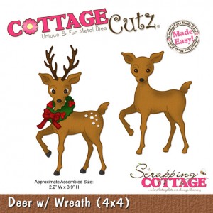 Cottage Cutz CC283 - Deer With Wreath (4x4)