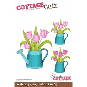 Cottage Cutz CC052 - Watering Can With Tulips (4x6)