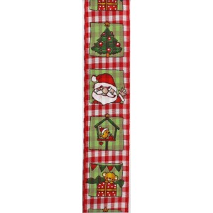 Текстилна панделка - Christmas World - 40 - 609