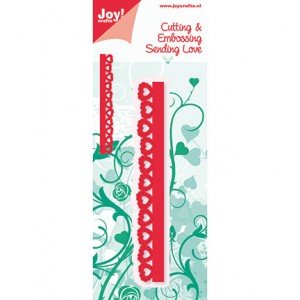 Joy crafts 6002/0253 - Бордюр от малки дантелени сърчица