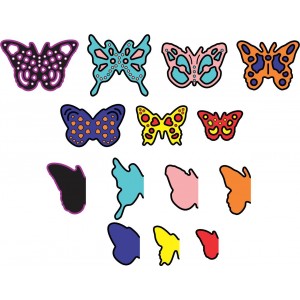 Cheery Lynn Designs D138 - Mini Butterflies w Angel Wings