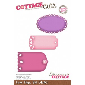 Cottage Cutz CC043 - Love Tags, set (4x6)