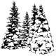 Magenta C0690L - Snowy Evergreens ( Cling Stamp )