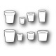 Poppystamps 1183 - Garden Pots and Buckets