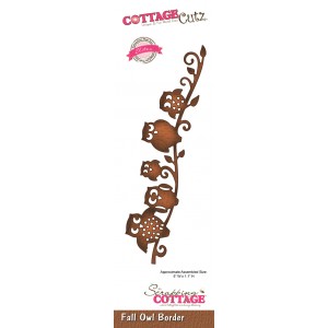 Cottage Cutz CCE068 - Fall Owl Border