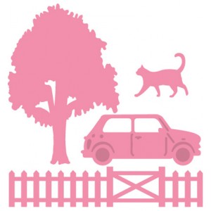 Marianne Design COL1383 - Village decoration set