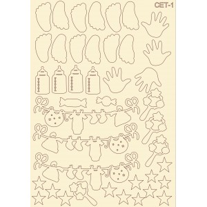 СЕТ001 / A5 - Комплект с елементи от бирен картон