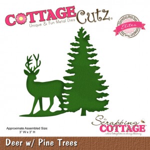 Cottage Cutz CCE343 - Deer w/ Pine Tree