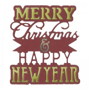 Sizzix 660662 - Phrase, Merry Christmas & Happy New Year