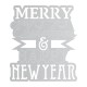 Sizzix 660662 - Phrase, Merry Christmas & Happy New Year