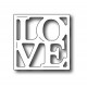 Frantic Stamper FRA-Die-09708 - Square Vignette LOVE Insert