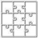 Frantic Stamper FRA-Die-09732 - Nine Piece Puzzle Panel